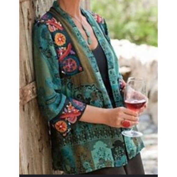Embroidered Kimono Jacket (2x) - Picture 8 of 9